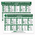 JELLY BEAN GENIUS Professional Excel Keyboard Shortcuts Poster 11x17 – Double-Sided Laminated Windows & Mac Layout | 80+
