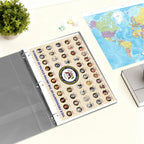Detailed United States Map & U.S. Vice Presidents Reference Page – Laminated, Double-Sided 3-Ring Binder Insert – Durable
