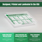 Professional Excel Keyboard Shortcuts Poster 11x17 – Double-Sided Laminated Windows & Mac Layout | 80+ Excel Shortcut Cheat Sheet for Office, Finance, Accounting & Business Use - 5 Pack