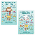 JELLY BEAN GENIUS My Body Tells Me How I Feel – Double-Sided Feelings Poster (Boy/Girl)