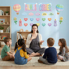 JELLY BEAN GENIUS Calming Corner Decorative Accent Set for Kids – 23-Piece Laminated Coordinated Visuals for Emotional