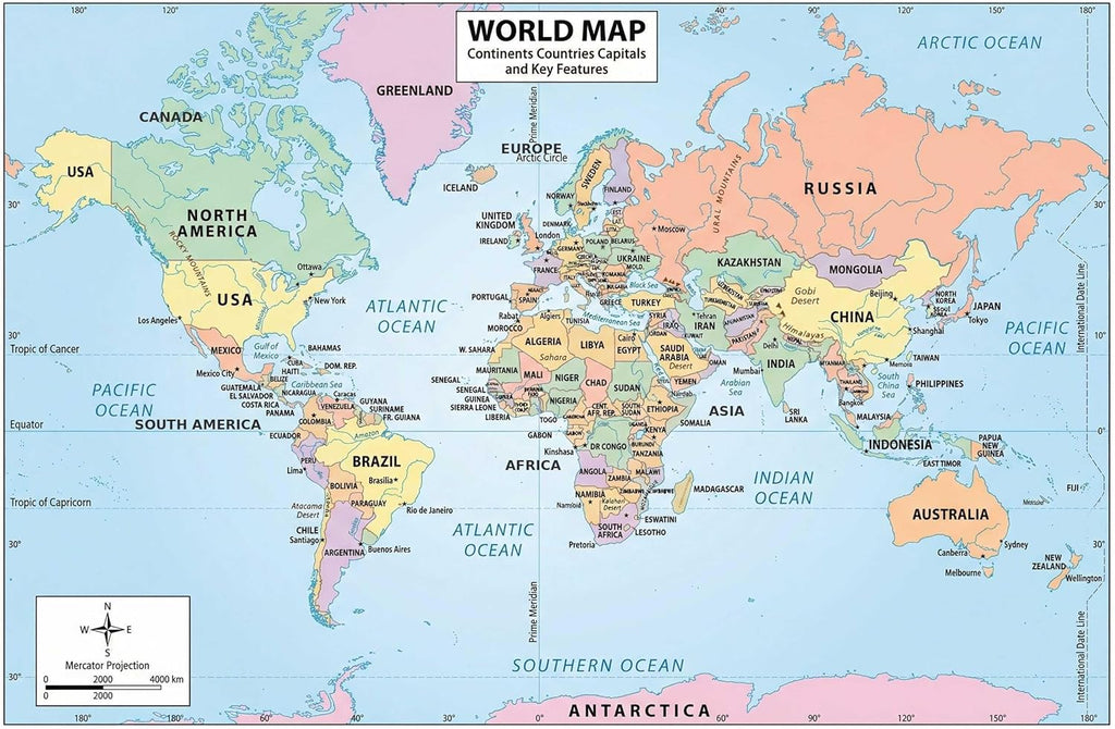 Two laminated map posters for kids: USA map and world map with QR codes for audio lessons. — view 3