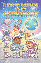 JELLY BEAN GENIUS Astronaut and Pilot Poster for Kids – Laminated Double-Sided Community Helpers Career Wall Art &