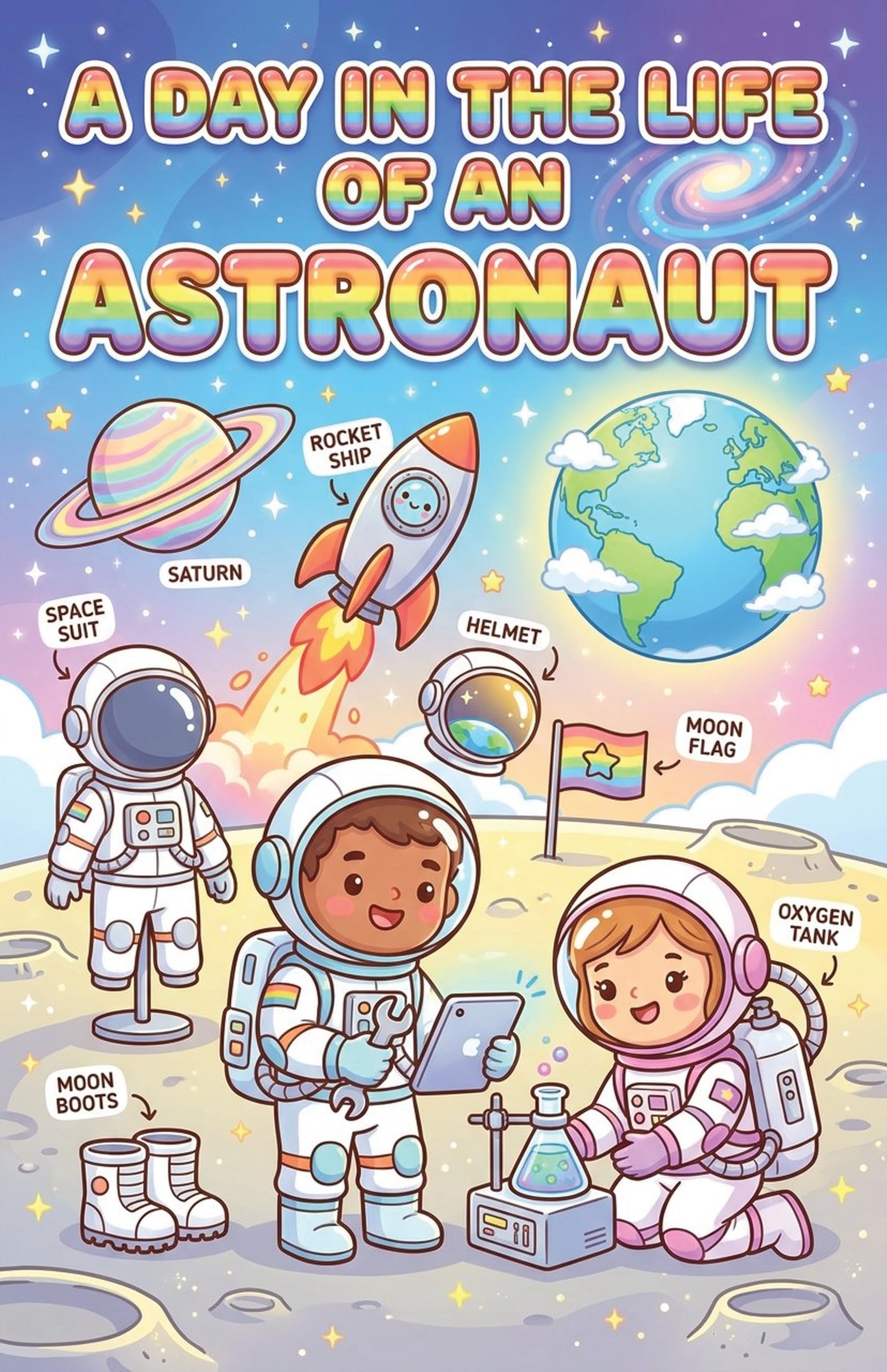 JELLY BEAN GENIUS Astronaut and Pilot Poster for Kids – Laminated Double-Sided Community Helpers Career Wall Art &