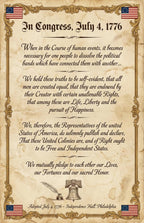 JELLY BEAN GENIUS Declaration of Independence Original Document Poster - Historic Text Replica - Laminated 11x17 - Founding