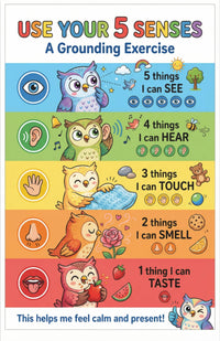 5-4-3-2-1 Grounding Poster - 11x17 Laminated