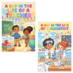 JELLY BEAN GENIUS Teacher and Scientist Poster for Kids – Laminated Double-Sided Community Helpers Career Wall Art &