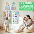 JELLY BEAN GENIUS Calming Corner Wall System for Kids – 29-Piece Social Emotional Learning & Emotional Awarenesss Visuals