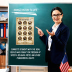JELLY BEAN GENIUS Champions of the Bill of Rights Poster - Founding Fathers Who Fought for Freedom - Laminated 11x17 - US