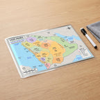 Saudi Arabia Map Poster, Arabic & English, Double-Sided Laminated, 11x17