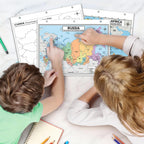 Russia Map Reference Chart – Laminated, Double-Sided 3-Ring Binder Insert (8.5 x 11 Inches) – Federal Subjects Major Cities