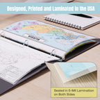 Russia Map Reference Chart – Laminated, Double-Sided 3-Ring Binder Insert (8.5 x 11 Inches) – Federal Subjects Major Cities