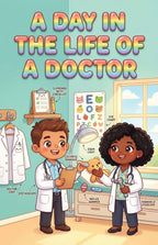 JELLY BEAN GENIUS Doctor and Nurse Poster for Kids – Laminated Double-Sided Community Helpers Career Wall Art & Educational