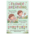 JELLY BEAN GENIUS Smell the Flower Blow the Pinwheel Breathing Poster for Kids – Deep Breathing & Emotional Awareness