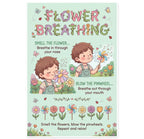 JELLY BEAN GENIUS Smell the Flower Blow the Pinwheel Breathing Poster for Kids – Deep Breathing & Emotional Awareness