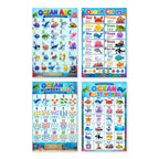 Colorful ocean alphabet poster with sea animals and letters for young learners — view 3