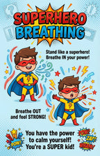 Set of 4 laminated calming corner posters for breathing and grounding with QR codes for audio lessons — view 7