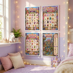 Princess-themed counting poster with castles, crowns, numbers, and the motto Be Kind, Be Brave, Be You! — view 2