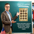 JELLY BEAN GENIUS Framers of the Constitution Poster - Founding Fathers Educational Wall Art - Laminated 11x17 - US History