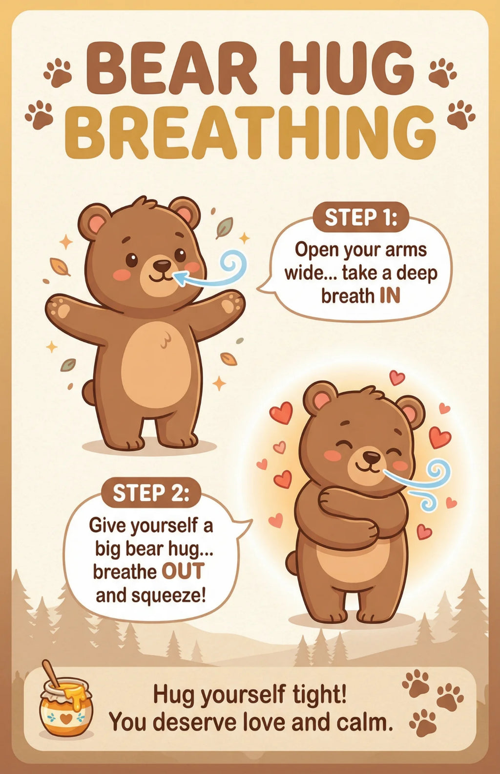 Set of 4 laminated calming corner posters for breathing and grounding with QR codes for audio lessons — view 6