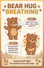 Set of 4 laminated calming corner posters for breathing and grounding with QR codes for audio lessons — view 6