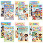 JELLY BEAN GENIUS Community Helpers Posters Bundle for Kids – 6 Pack Laminated Double-Sided Career Wall Art | Firefighter