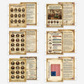 JELLY BEAN GENIUS US Founding Documents Binder Sheet Set (6 Pack) - Constitution, Bill of Rights, Declaration - Two-Sided