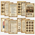 JELLY BEAN GENIUS US Founding Documents Poster Set (12 Pack) - Constitution, Bill of Rights, Declaration of Independence