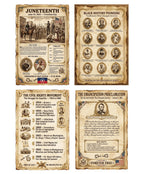 JELLY BEAN GENIUS Black History Posters for Kids, 4 Pack 11x17 Laminated, African American History Set, Pioneers Civil