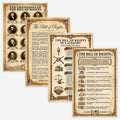 JELLY BEAN GENIUS Bill of Rights Poster Set (4 Pack) - Champions, Summary, Categories, Document - Laminated 11x17