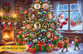 JELLY BEAN GENIUS Customizable Christmas Family Tree Poster – 17×12 in Laminated Holiday Wall Art – Personalized Photo