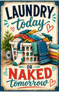 Funny Laundry Room Decor Sign, Rustic Farmhouse Wall Art, 11x17 Laminated