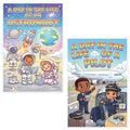 JELLY BEAN GENIUS Astronaut and Pilot Poster for Kids – Laminated Double-Sided Community Helpers Career Wall Art &
