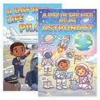 JELLY BEAN GENIUS Astronaut and Pilot Poster for Kids – Laminated Double-Sided Community Helpers Career Wall Art &