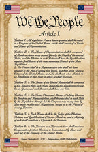JELLY BEAN GENIUS Constitution Article I Poster - Legislative Branch Powers - Laminated 11x17 - Congress Senate House