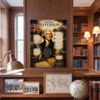 JELLY BEAN GENIUS Thomas Jefferson Poster (8.5x11 Laminated) – American Presidents Educational Series | 3rd U.S. President Biography Chart | Classroom & Homeschool Learning Charts