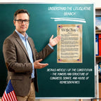 JELLY BEAN GENIUS Constitution Article I Poster - Legislative Branch Powers - Laminated 11x17 - Congress Senate House