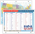 Detailed U.S. Map & Cities Reference Page | Geography Learning Chart for Kids