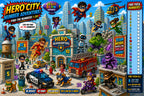 Four laminated superhero learning posters with QR codes for audio lessons, covering letters, numbers, powers, and — view 5