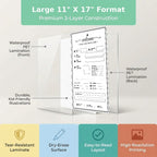 Five laminated welcome and guest info posters with QR codes for narrated audio lessons — view 3