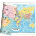 World Map & Middle East Map Reference Binder Insert (Double-Sided) | Geography Learning Chart for Kids