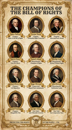 Six laminated civics posters set with QR codes for narrated audio lessons about the Bill of Rights and founding documents. — view 2