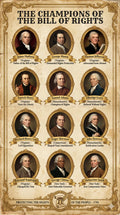 Two laminated Bill of Rights posters with QR codes for narrated audio lessons