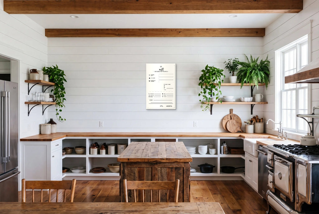 Laminated Wi-Fi information poster set with farmhouse theme and QR codes for audio lessons — view 2