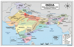 Four laminated Asia map posters for Asia, China, India, and Japan with QR codes for audio lessons. — view 5