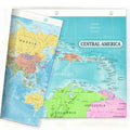 Central America Map & World Map Reference Binder Insert (Double-Sided) | Geography Learning Chart for Kids