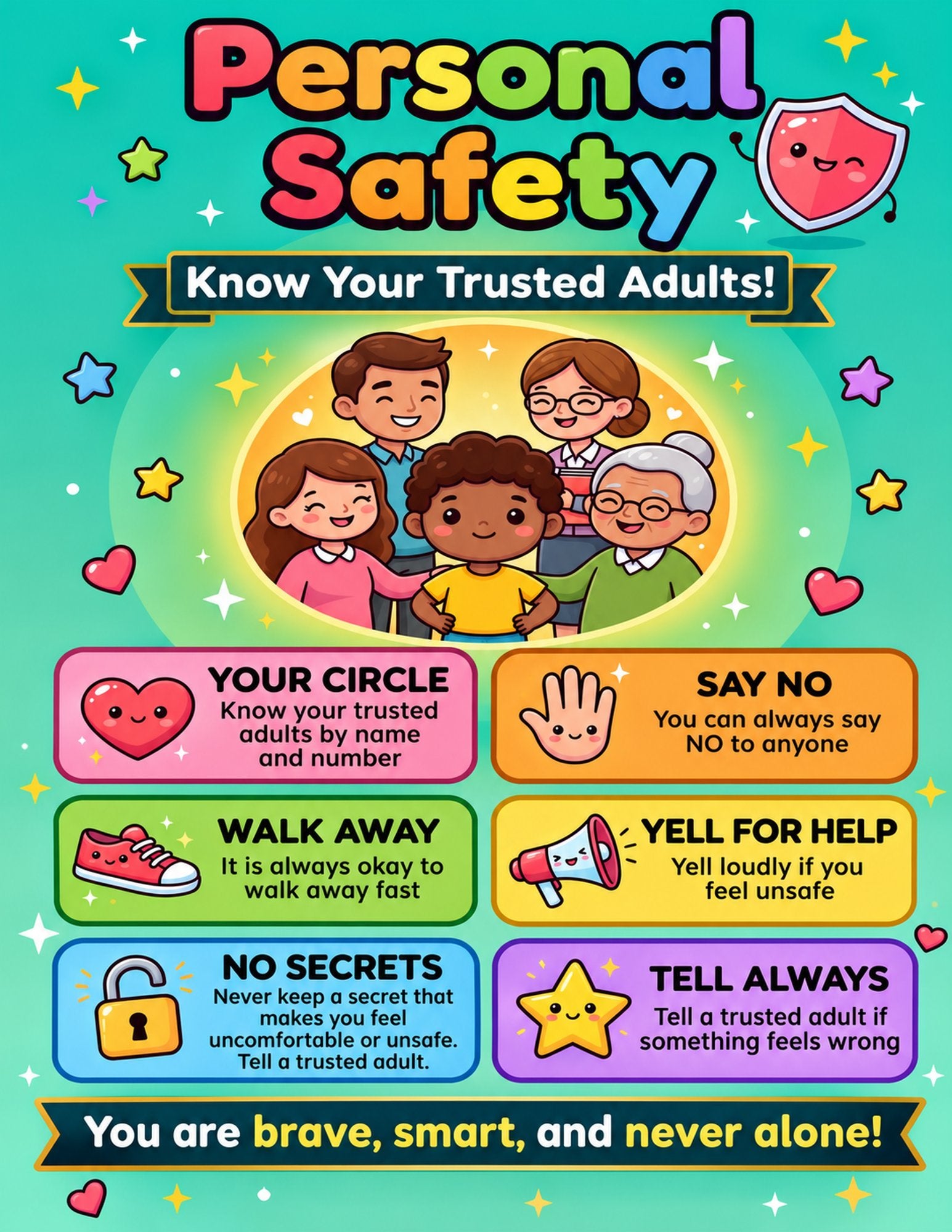 Laminated safety poster set for kids with QR codes for audio lessons on fire, water, playground, germs, first aid, nurse, and — view 7