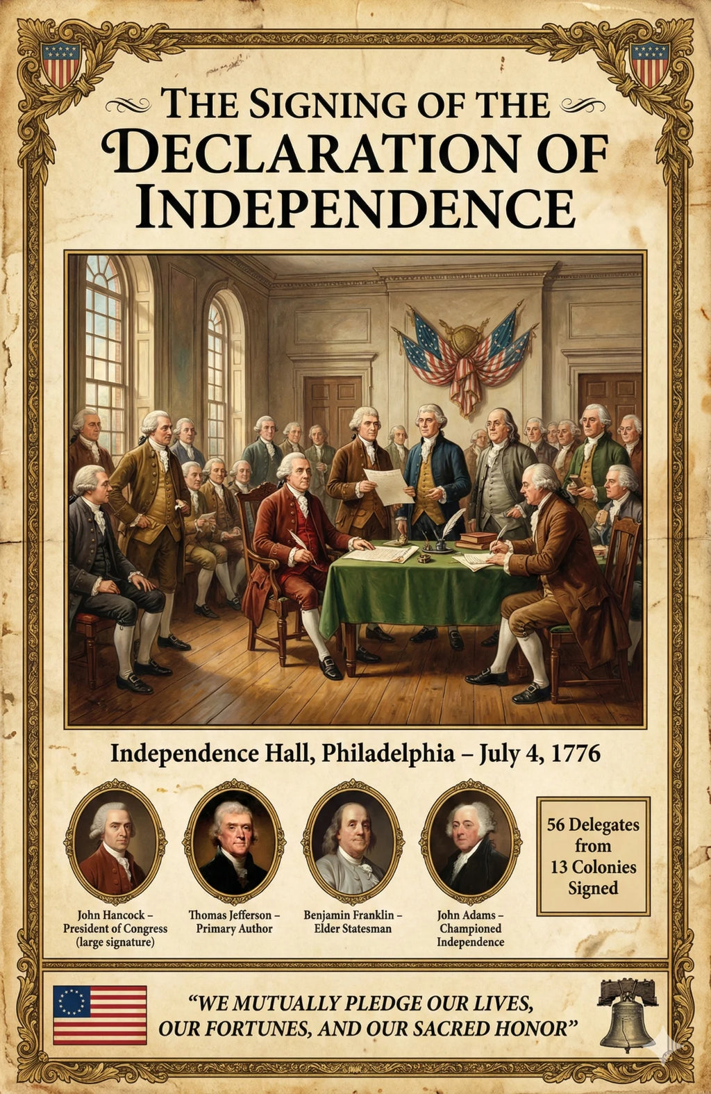 Six laminated civics posters set with QR codes for narrated audio lessons about the Bill of Rights and founding documents. — view 7