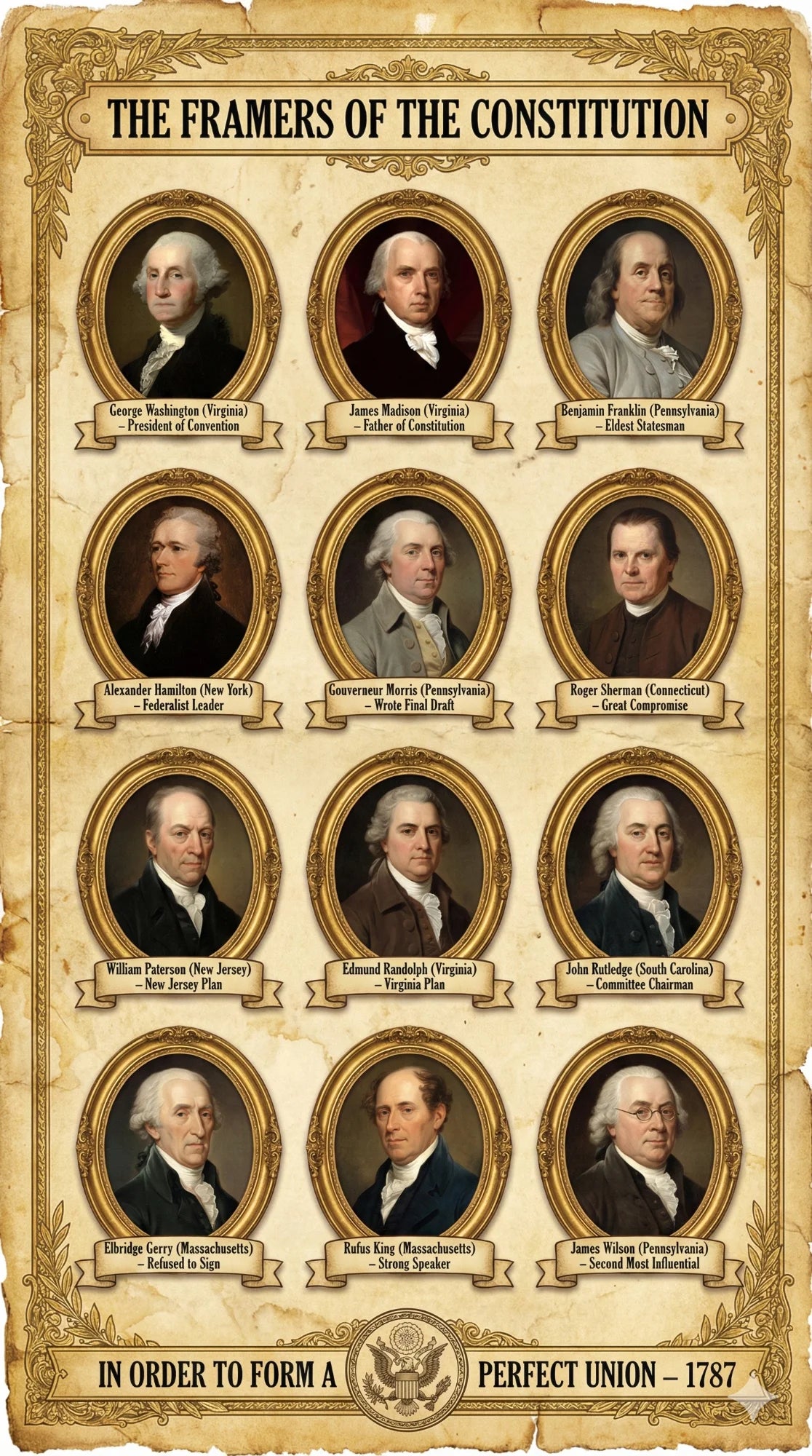 Six laminated civics posters set with QR codes for narrated audio lessons about the Bill of Rights and founding documents. — view 3