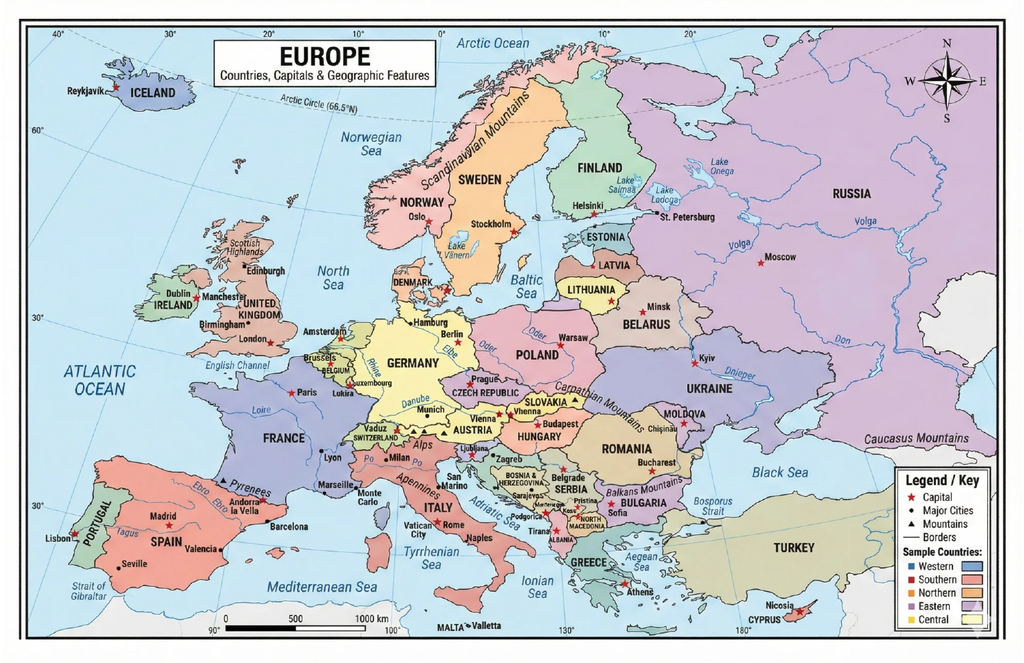 Nine laminated world map posters for kids, including Africa, Asia, Europe, USA, Canada, and more with QR codes. — view 9